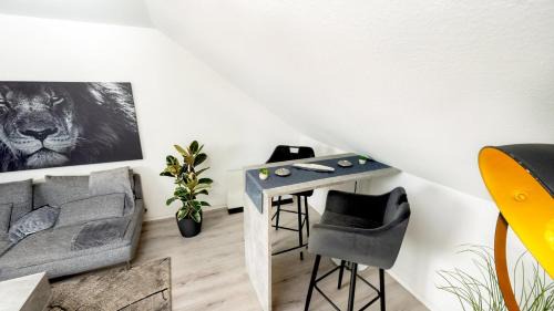 Hamm Apartment | 2,5-Zimmer inkl Arbeitsplatz, WLAN & free Netflix, Amazon-Free Parken vollausgestattete Wohnung, 24h Check In