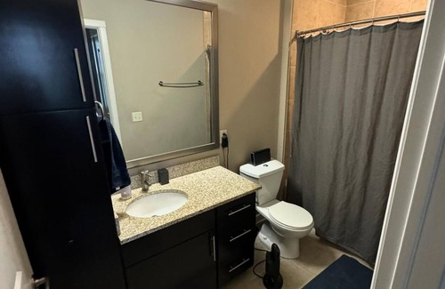 Dallas-Fort Worth Metroplex DFW Apartment | 2-bedroom apartment fiber WiFi in Addison. Set up for remote computer work.