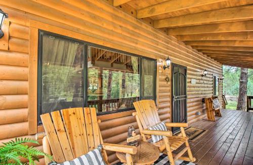 Show Low House | 2 Mi to Fool Hollow Lake Wooded Cabin with Fire Pit
