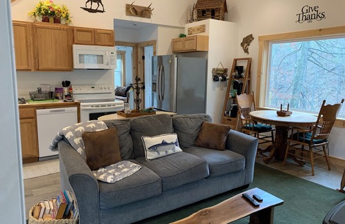 Morganton Cabin | 3-bedroom 2 & half baths cabin sleeps 8. Fast WiFi, directly on the Henry River.