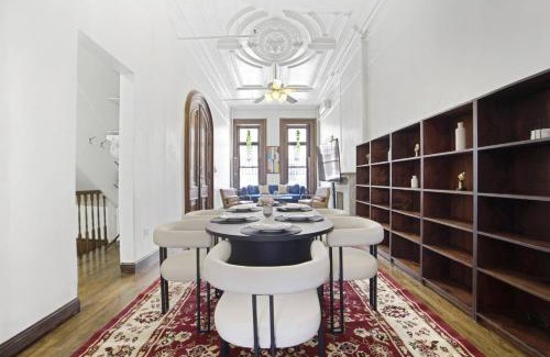 East Harlem Apartment | 3BR NYC Brownstone Game Room Backyard Patio