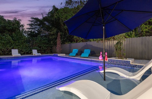 North Miami House | 4BR Oasis w/heated pool & arcade! Pet friendly, groups, couples & families!