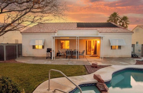 North Las Vegas House | 4BR Pool, Spa & Retro Arcade Polished Vegas Stay
