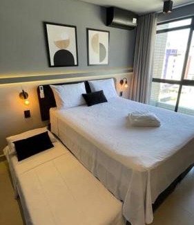 Jardim Oceania Apartment | 4min da Praia - Flat com 3 camas - 4 pessoas