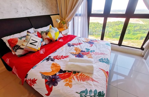 Medini Apartment | 6min walking- Legoland Happy Rainbow Suite for Families 2R2B 1-8pax Max Lakeview