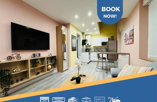 Mont d'Arene Apartment | 70m2 climatisé - Parking privé - Terrasse - 2 chambres - Lycée Roosevelt - Reims Arena