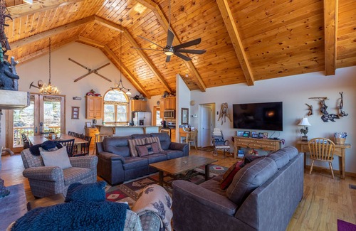 Boone Cabin | A Bear's Eye View - 10 min to Boone, Views, pets OK, pool table, hot tub!