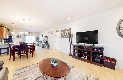 Buckeye House | Airy desert home with an enclosed yard, private pool, hot tub, firepit, & W/D