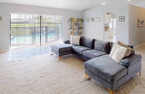 Boynton Beach House | Airy home with pond views, private pool, game room, and dog-friendly