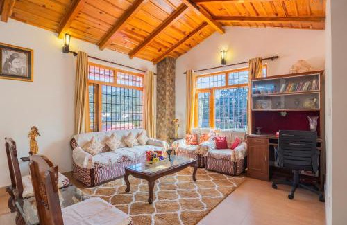 Bhimtal Villa | Alaya Stays Rose 3BHK Cottage Fenced by Hills with Fireplace