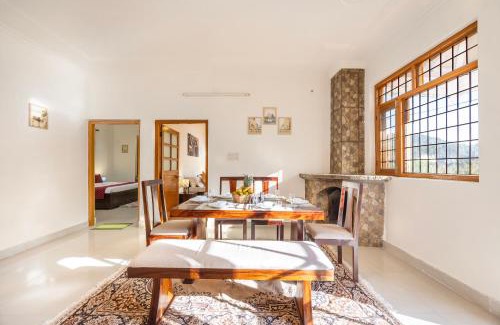 Bhimtal Villa | Alaya Stays Rose 3BHK Cottage Fenced by Hills with Fireplace
