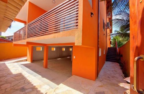 Jabaquara Apartment | Algodão - Novo Flat com Piscina, 50mts da praia, churrasqueira privativa, ar con, wi-fi, netflix, garagem