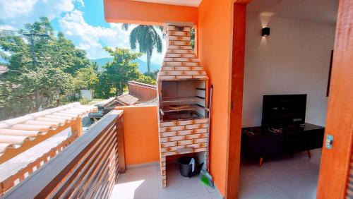 Jabaquara Apartment | Algodão - Novo Flat com Piscina, 50mts da praia, churrasqueira privativa, ar con, wi-fi, netflix, garagem