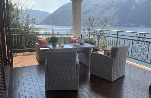 Nesso Apartment | Amazing Lake Views from Large Terrace. Swimming and Boat Dock on Property