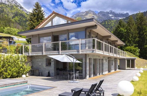 Rovagny Apartment | Apartment Adret 6 people Sunny Side Apartment with Pool, Lake and Mountain Views