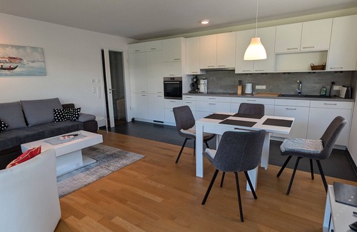 Ueberlingen Apartment | Apartment 'Osthafen' with Lake View, Shared Garden and Wi-Fi