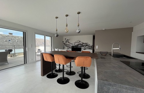 Pirou Apartment | Apartment with jacuzzi and sea view terrace