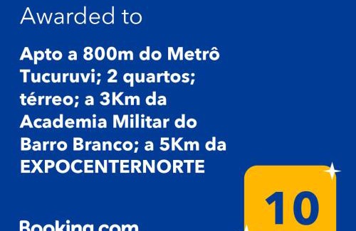 Tucuruvi Apartment | Apto a 800m do Metrô Tucuruvi; 2 quartos; térreo; a 3Km da Academia Militar do Barro Branco; a 5Km da EXPOCENTERNORTE