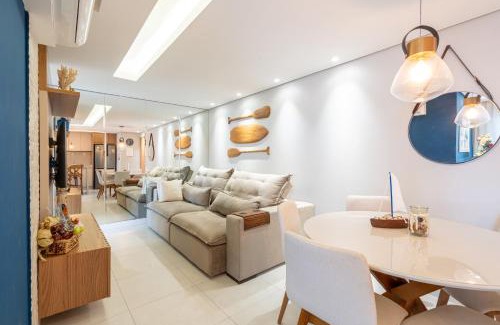 Barra Velha Apartment | Apto completo com vista mar pé na areia em Barra Velha em condomínio Resort com Spa, Piscina, quadra de futebol, Sala de jogos, brinquedoteca, Complexo com diversos comércios