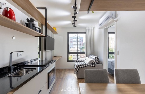 Matriz Apartment | Apto cond c/acad. 400m Mercado Municipal NFE1544