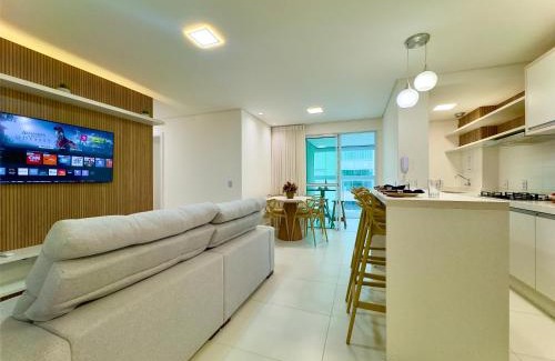 Itacolomi Apartment | Apto Pé na Areia Condomínio Resort Completo com Piscina borda Infinita, Beach Tennis, Academia, Sala de Jogos, Brinquedoteca, Playground e Portaria 24H 2 Quartos com Ar-Condicionado, Churrasqueira Privativa Reserve Agora e Viva essa Experiência