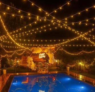 Taoru Villa | Aravali Farm Gurgaon, 3 Bedroom Villa with Lawn Barbeque Grill and Pool