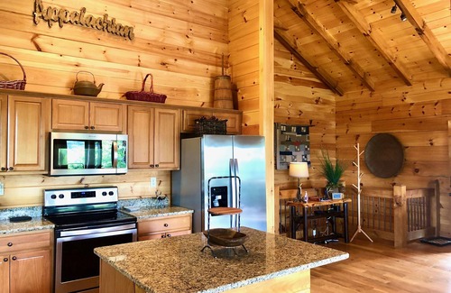 Bryson City Cabin | Awesome Views at High Elevations - 1 bedroom with King bed, 3 bath cabin