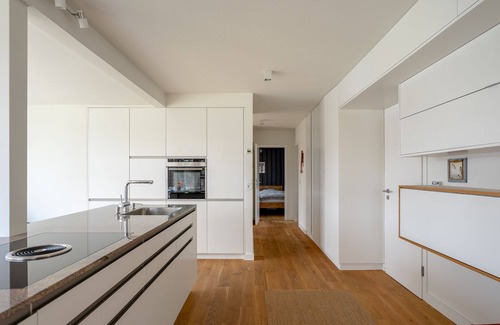 Friedland House | Baking with lake view, sauna + fireplace + boat + 2500sqm garden