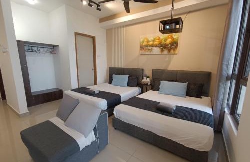 Malacca City Apartment | Bali Melaka SeaView WaterPark 2-5Pax 5minJonker Projector