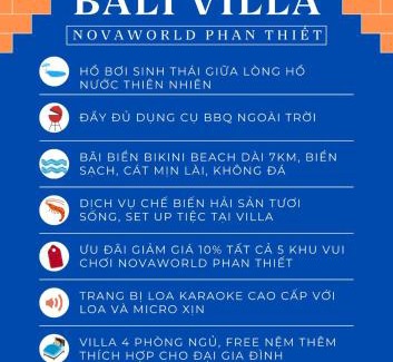 Phan Thiet Apartment | Bali Villa- BBQ Hồ bơi Karaoke - Novaworld Phan Thiết