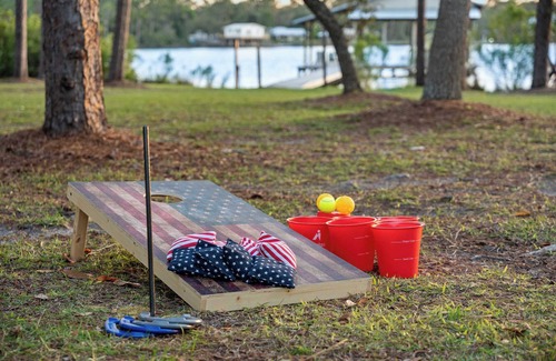 Perdido Beach House | Bayfront Compound for 23 | Fire Pit | Private Dock