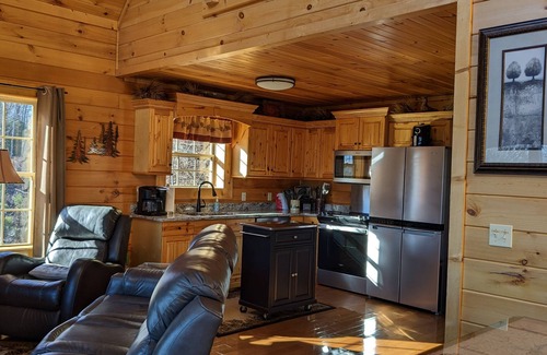 Gatlinburg - Pigeon Forge Cabin | Beautiful Open Views, Very Private, Deck Gas Fireplace on all year & more!