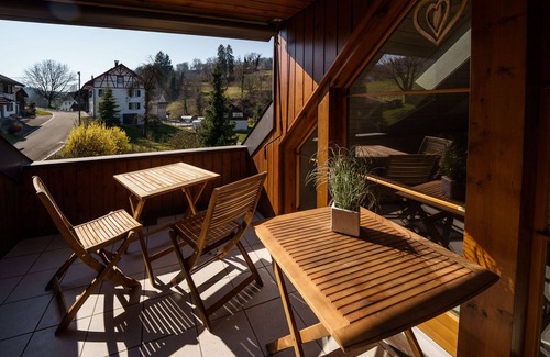 Siglistorf Apartment | Beautiful penthouse duplex apartment with balcony surrounded by greenery