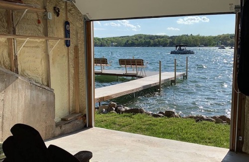 West Bend House | Big Cedar Lake, 125 feet of sandy frontage, beautiful shore, sunsets, spacious