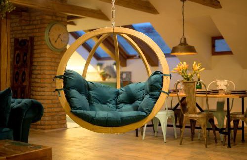 Prague 1 Apartment | Bohemian Chic 2 Bedroom 2 Bathroom Loft with Hanging Chair