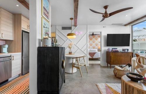 Twin Palms Apartment | Boho chic condo at the mid-century Ocotillo Lodge