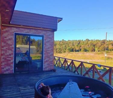 Puerto Montt House | cabaña vista al volcán con opción a tinaja