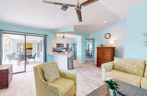 Pebble Beach House | Canal-front home with private pool, grill, patio, AC, W/D & gorgeous views