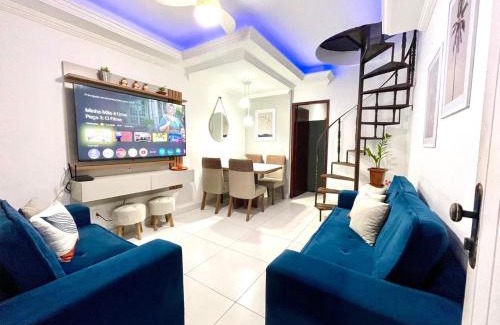 Foguete House | Casa Duplex Praia Das Dunas - Pé na Areia - Alto Padrão - Ar Condicionado