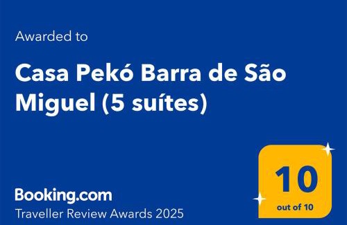 Barra de Sao Miguel House | Casa Pekó Barra de São Miguel (5 suítes)