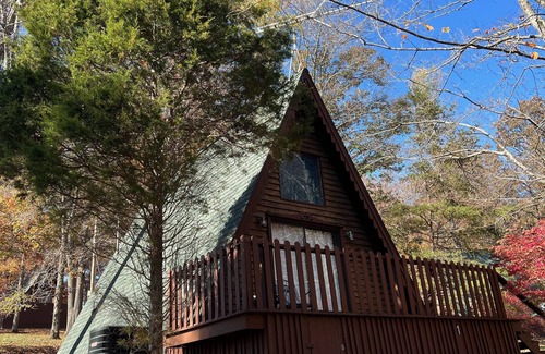 Eckerty Cabin | Cedar A-Frame Chalet Cabin 1 located on Patoka Lake in Southern Indiana