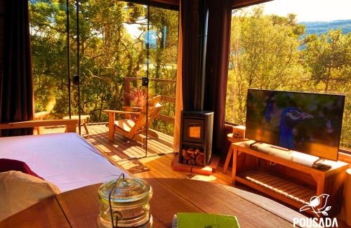 Bom Retiro House | Chalé na Pousada Eco das Aves próximo a vinícola Thera