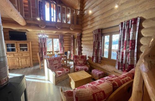 Pra Loup Ski Chalet | Chalet en rondin 8 pers. avec sauna, SPA et garage, près télécabine et navette à Praloup 1500 - FR-1-165A-126