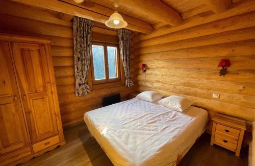 Pra Loup Ski Chalet | Chalet en rondin 8 pers. avec sauna, SPA et garage, près télécabine et navette à Praloup 1500 - FR-1-165A-126