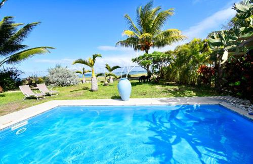 Surinam Ski Chalet | Chalet Kestrel with pool on the beach