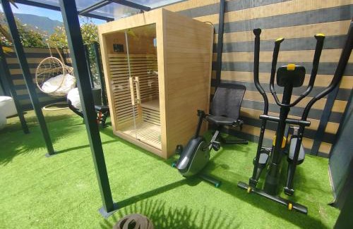 Viviers-du-Lac Apartment | Chalet Omm heated pool spa sauna