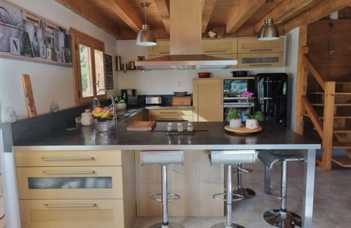 Manigod Ski Chalet | Chalet with panoramic mountain views, south-facing and cosy interior