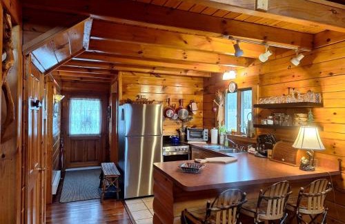 New Bedford House | Charming Creekside Log Cabin with Wood Burning Stove Overlooking the Neshannock Creek, Western PA
