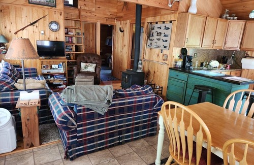 Winter Cabin | Classic Rustic Lakeside Cabin Retreat. Sleeps 6. Pets allowed.