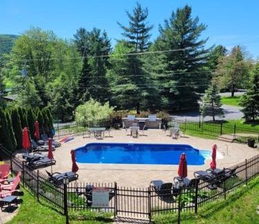 Bromont Apartment | Condo 202 Le Champlain vue sur la montagne, ski, vélo, piscine !